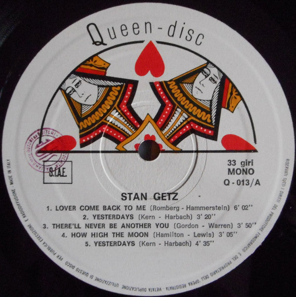 Stan Getz : Stan Getz (LP, Mono)