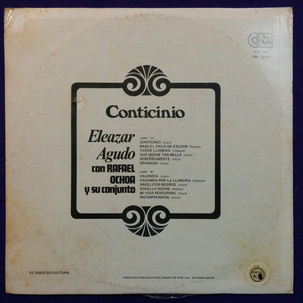 Eleazar Agudo Con Rafael Ochoa Y Su Conjunto : Conticinio (LP, Album, Mono)