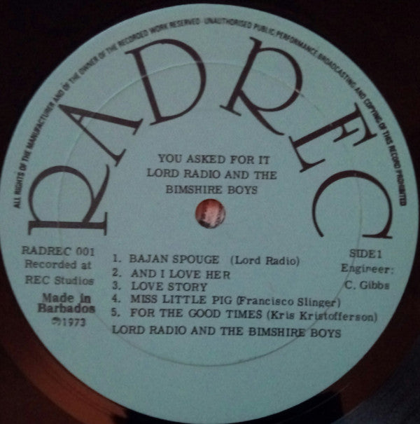 Lord Radio And The Bimshire Boys : You Asked For It  (LP)