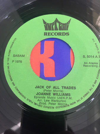 Joanne Williams : Jack Of All Trades / Can't We Get Back (7", Promo)