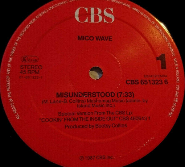 Mico Wave : Misunderstood (12", Maxi)