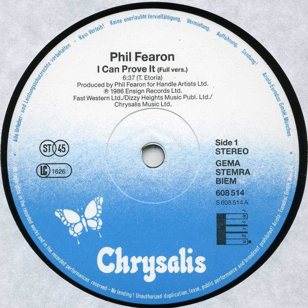 Phil Fearon : I Can Prove It (12", Maxi)