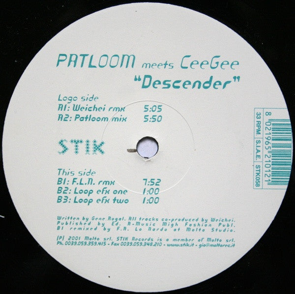 Patloom Meets CeeGee* : Descender (12")