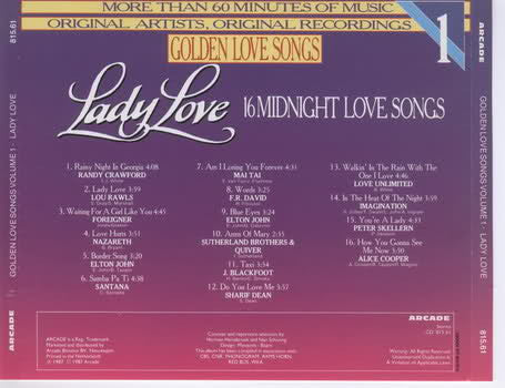 Various : Golden Love Songs Volume 1 - Lady Love (16 Midnight Love Songs) (CD, Comp)