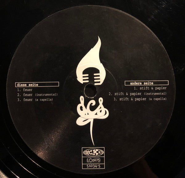 Die Coolen Säue : Feuer / Stift & Papier (12")