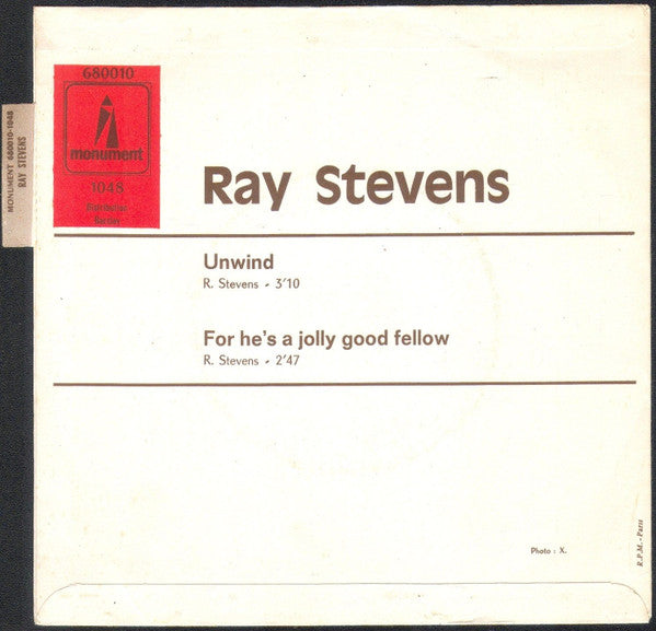 Ray Stevens : Unwind (7", Single)