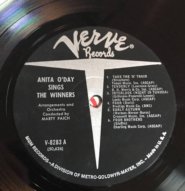 Anita O'Day : Anita O'Day Sings The Winners (LP, Album, Mono)