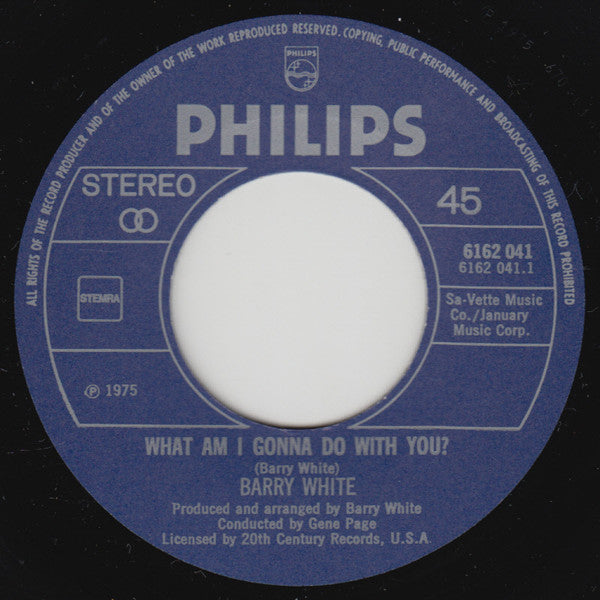 Barry White : What Am I Gonna Do With You? (7", Single)