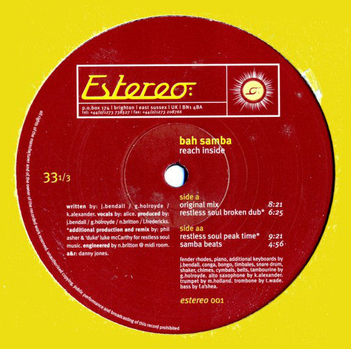 Bah Samba : Reach Inside (12")