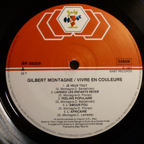 Gilbert Montagne* : Vivre En Couleurs (LP, Album)