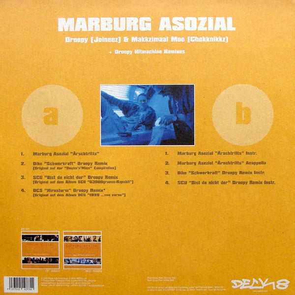 Marburg Asozial Im Double Feature Mit Droopy Goldberg Co-Starring Makkzimaal Mo : Ärschtritts (12", Maxi)