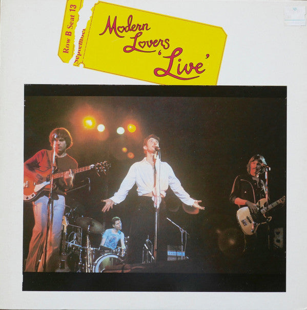 Jonathan Richman & The Modern Lovers : Live (LP, Album)