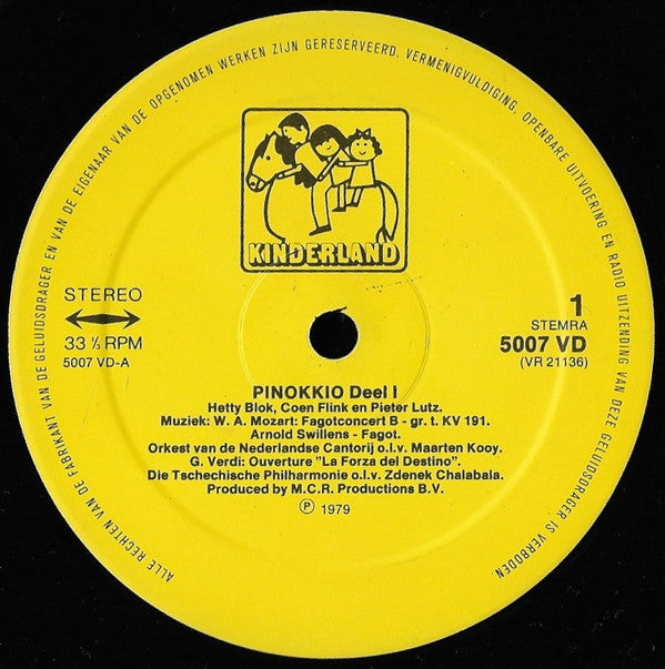 Hetty Blok, Coen Flink, Pieter Lutz : Pinnokkio (LP, Album)