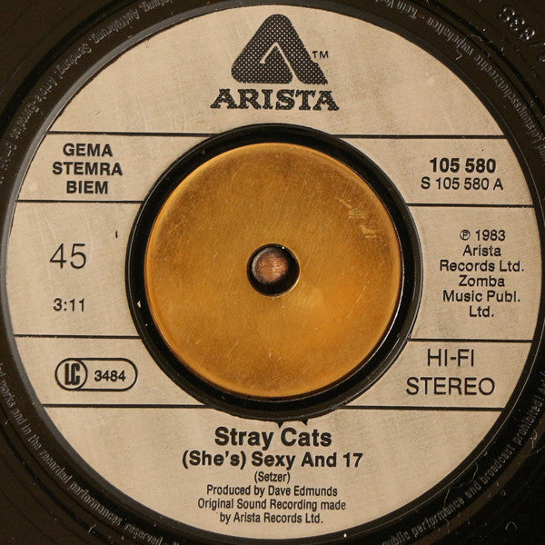 Stray Cats : (She's) Sexy + 17 (7", Single)