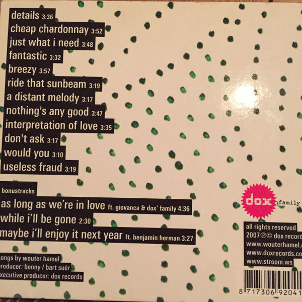 Wouter Hamel : Hamel (CD, Album, Ltd, Dig)