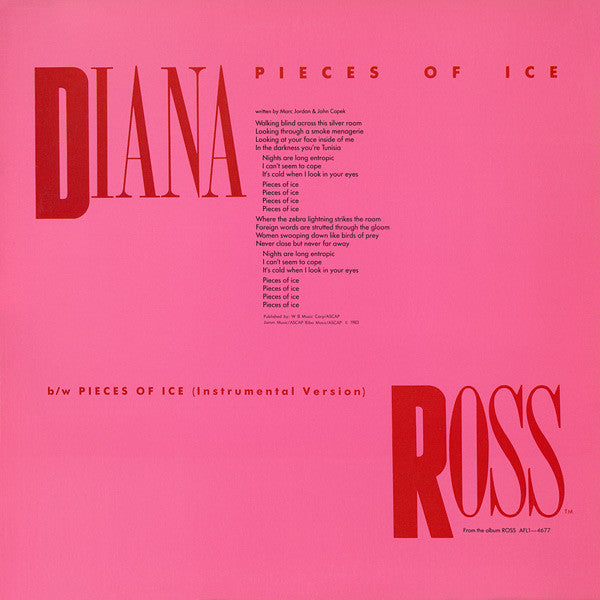 Diana Ross : Pieces Of Ice (12")