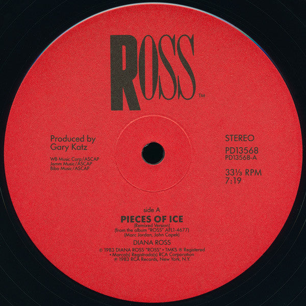 Diana Ross : Pieces Of Ice (12")