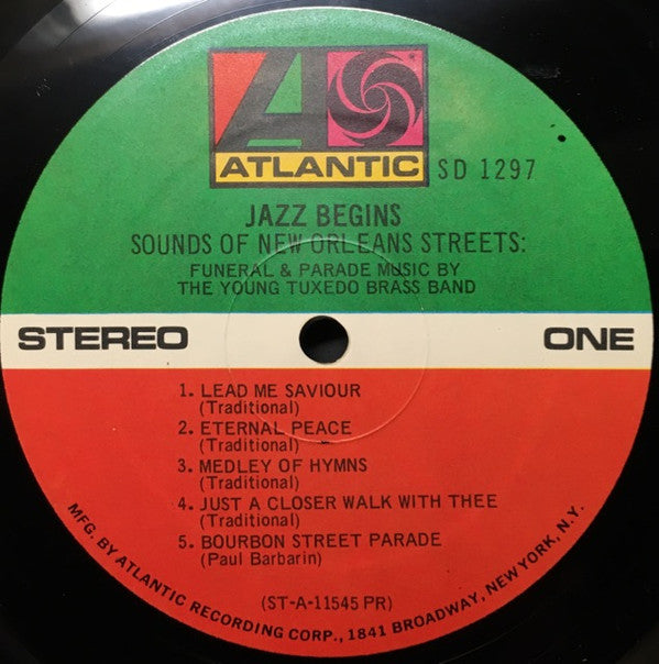 The Young Tuxedo Brass Band : Jazz Begins: Sounds Of New Orleans Streets: Funeral And Parade Music (LP, Album, RE, Gat)