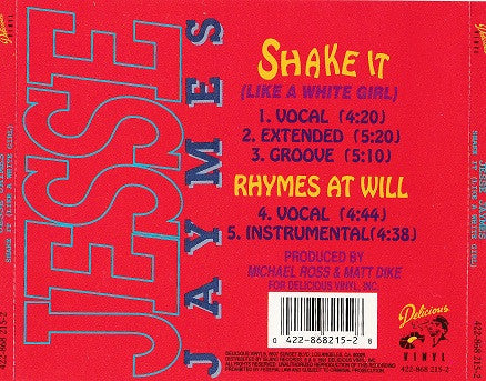 Jesse Jaymes : Shake It (Like A White Girl) (CD, Single)