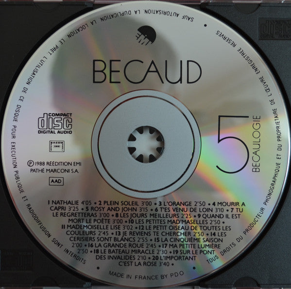 Gilbert Bécaud : Becaulogie 5 - Nathalie - (CD, Comp)