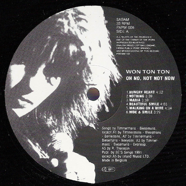 Won Ton Ton : Oh No, Not Not Now (LP, Album)