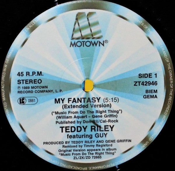 Teddy Riley Featuring Guy : My Fantasy (12", Maxi)