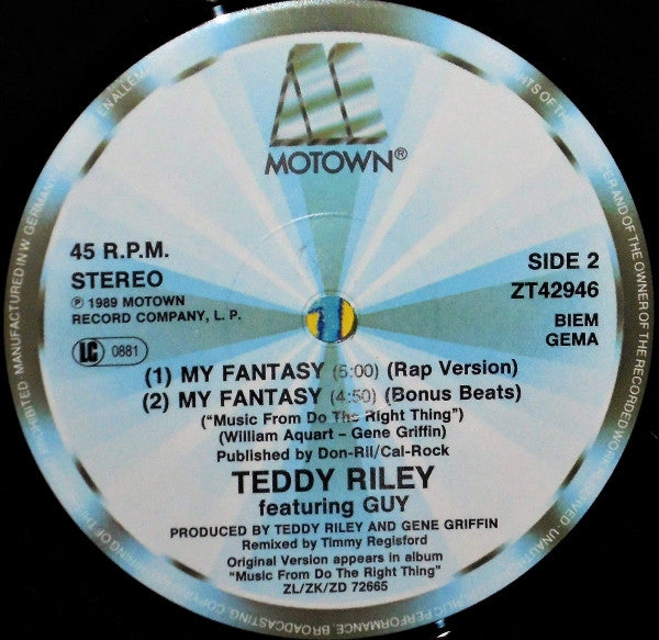 Teddy Riley Featuring Guy : My Fantasy (12", Maxi)