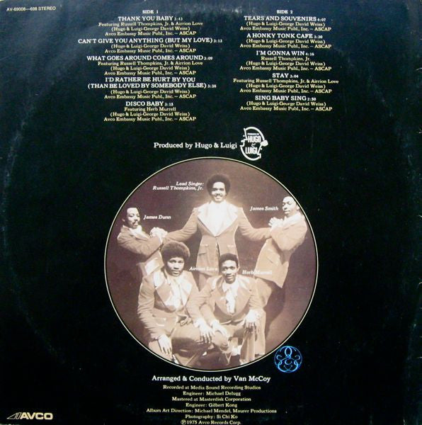 The Stylistics : Thank You Baby (LP, Album)