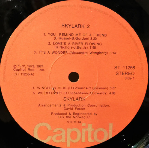 Skylark (3) : Skylark 2 (LP, Album)