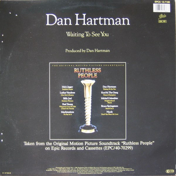 Dan Hartman : Waiting To See You (12", Maxi)