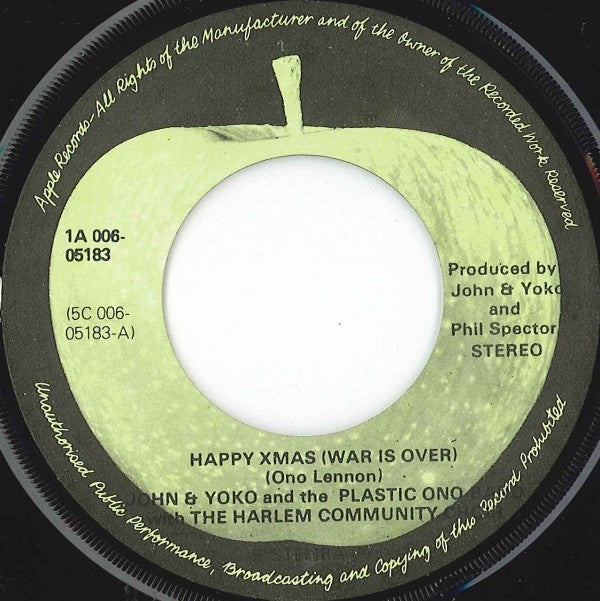 John Lennon & Yoko Ono And The Plastic Ono Band : Happy Xmas (War Is Over) (7", RE)