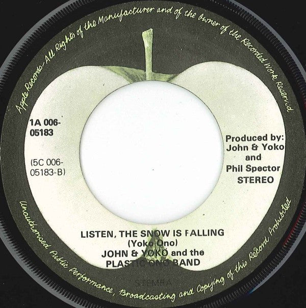 John Lennon & Yoko Ono And The Plastic Ono Band : Happy Xmas (War Is Over) (7", RE)