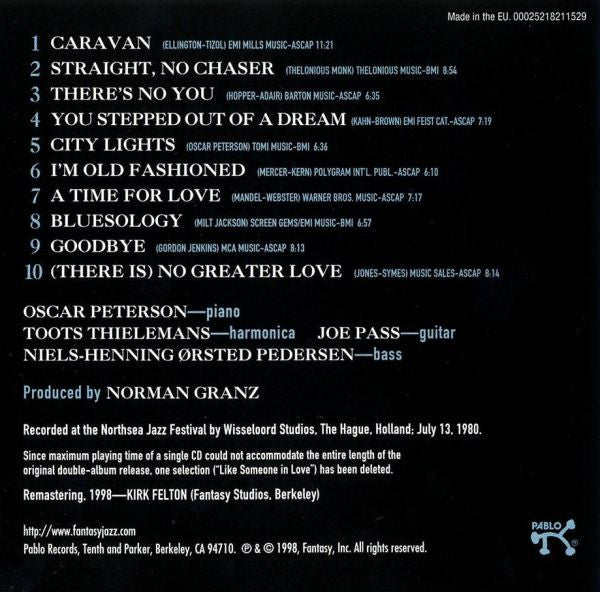 Oscar Peterson : Live At The Northsea Jazz Festival, 1980 (CD, Album, RE, RM)