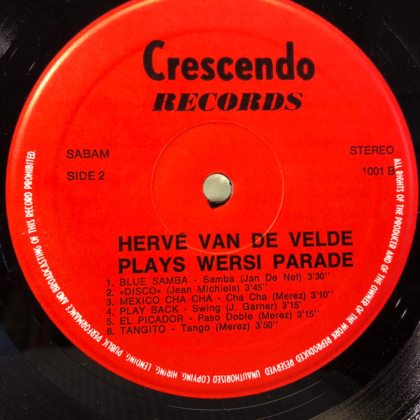 Hervé Van De Velde : Wersi Parade (LP)