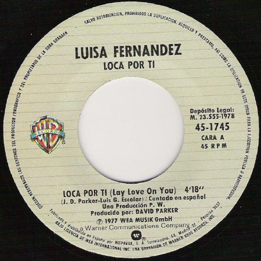 Luisa Fernandez : Loca Por Ti - Version Española Original (7", Single)