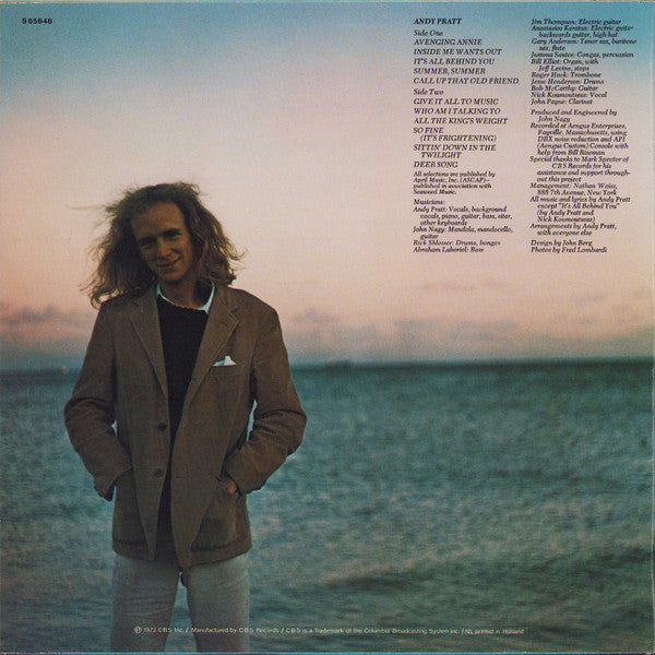 Andy Pratt : Andy Pratt (LP, Album, RP, Ora)