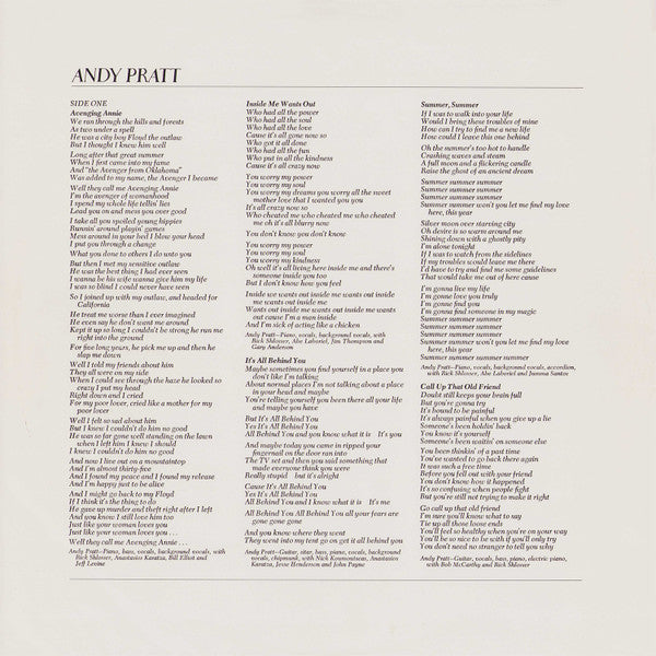 Andy Pratt : Andy Pratt (LP, Album, RP, Ora)