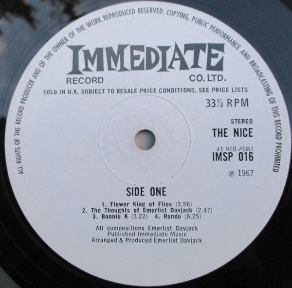 The Nice : The Thoughts Of Emerlist Davjack (LP, Album, Pur)