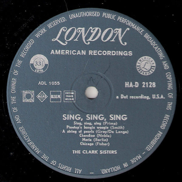 The Clark Sisters (2) : Sing Sing Sing (LP, Album)
