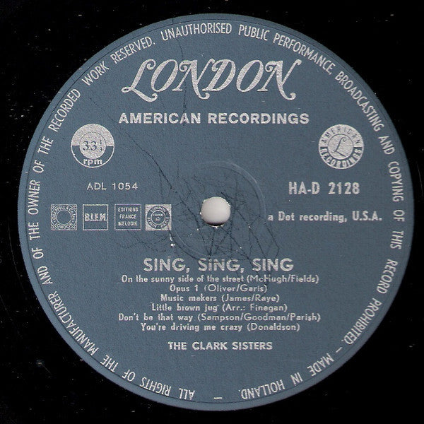 The Clark Sisters (2) : Sing Sing Sing (LP, Album)