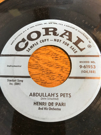 Henri De Pari : Abdullah's Pets (7", Single, Promo)