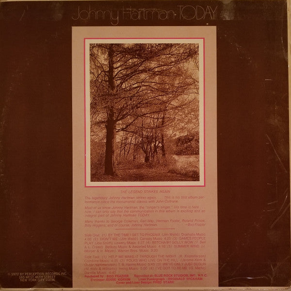 Johnny Hartman : Today (LP, Album)