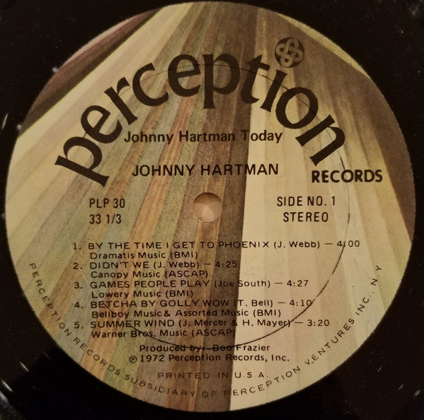 Johnny Hartman : Today (LP, Album)