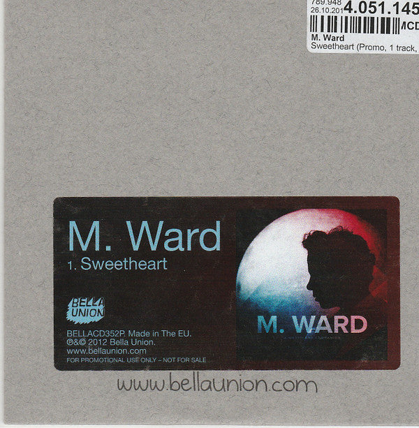 M. Ward : Sweetheart (CD, Single, Promo)
