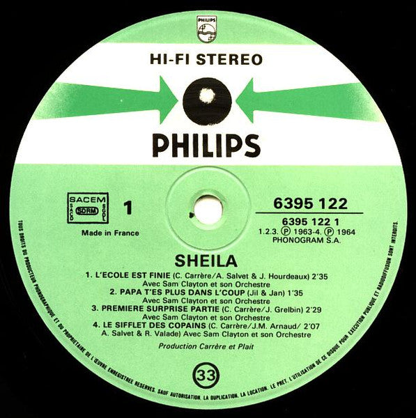 Sheila (5) : L'ecole Est Finie (10", Comp)