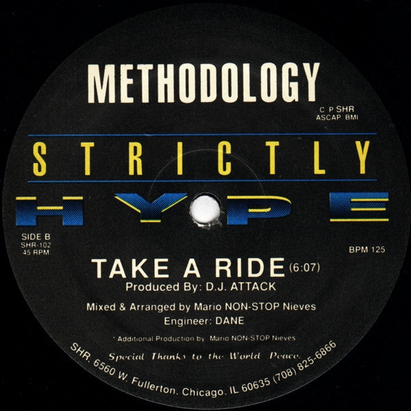 Methodology (3) : Rockin To The Bass / Take A Ride (12")