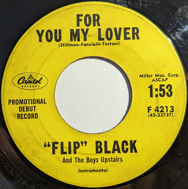 Flip Black And The Boys Upstairs : For You My Lover / Tell Her Mister Moon (7", Single, Promo)