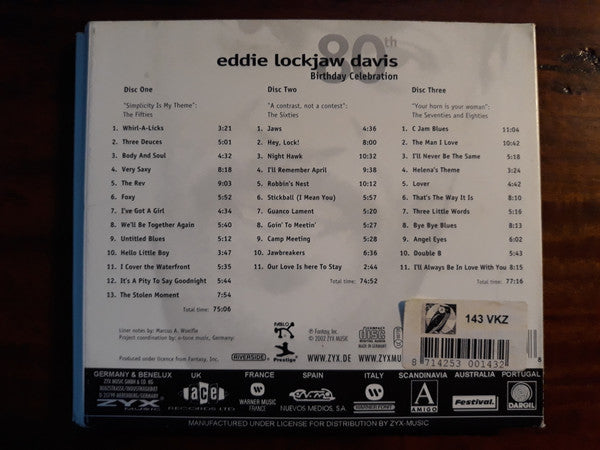 Eddie "Lockjaw" Davis : 80th Birthday Celebration (3xCD, Comp)