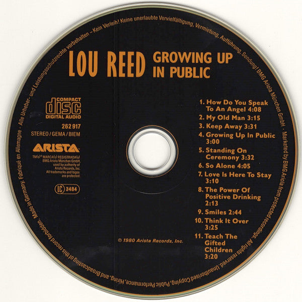 Lou Reed : Growing Up In Public (CD, Album, RE)