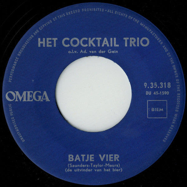 Cocktail Trio : Batje Vier (De Uitvinder Van Het Bier) (7", Single)